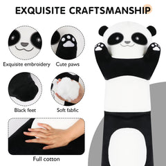 Tianmihou panda plush 90cm side view, ideal for comforting hugs.