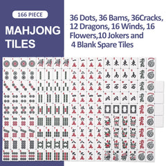 TIASUSAN 166-tile set features durable melamine and clear numerals.