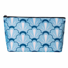 TIASUSAN Mahjong bag in blue print for organized tile storage on the go.