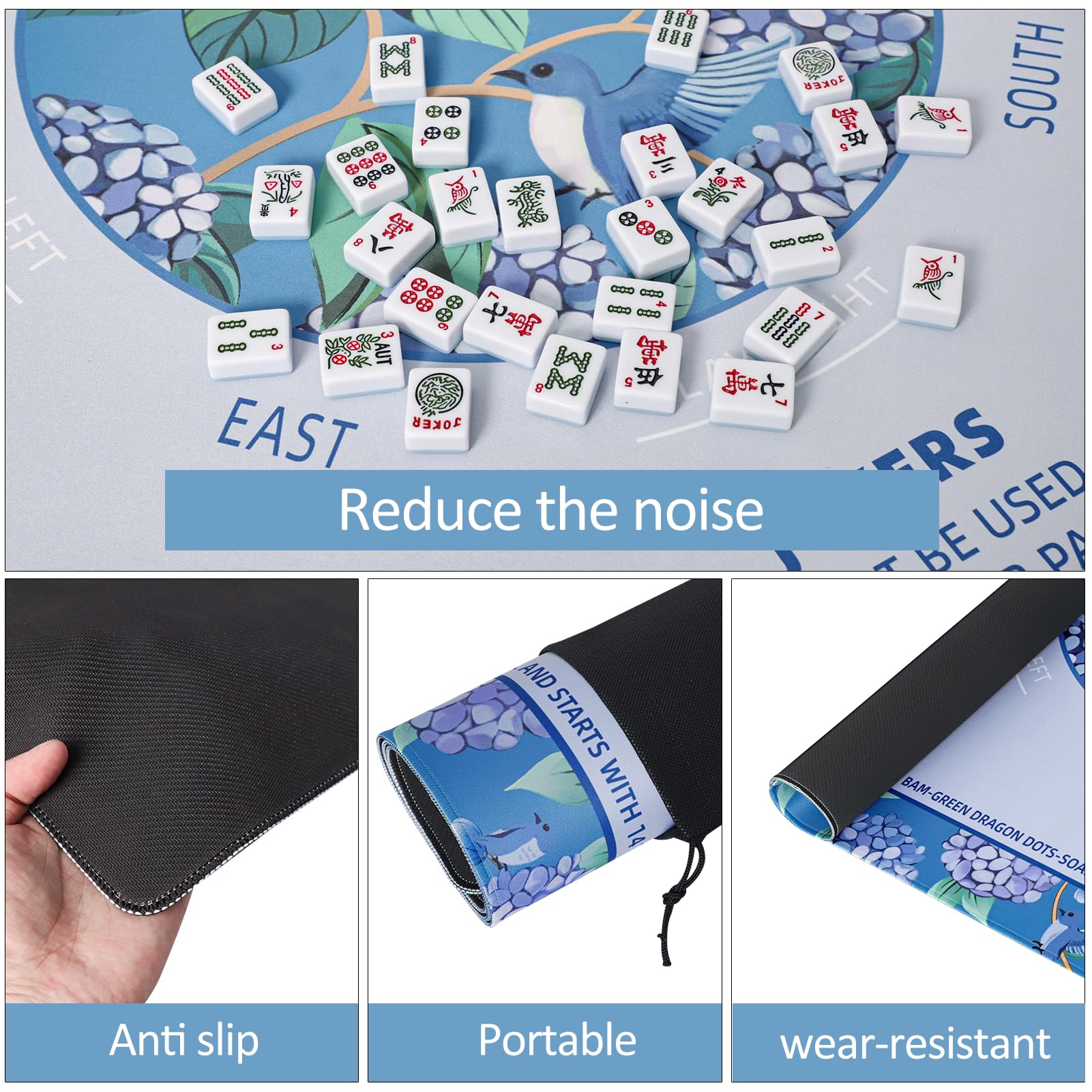 TIASUSAN blue mat rolled for easy storage and transport.