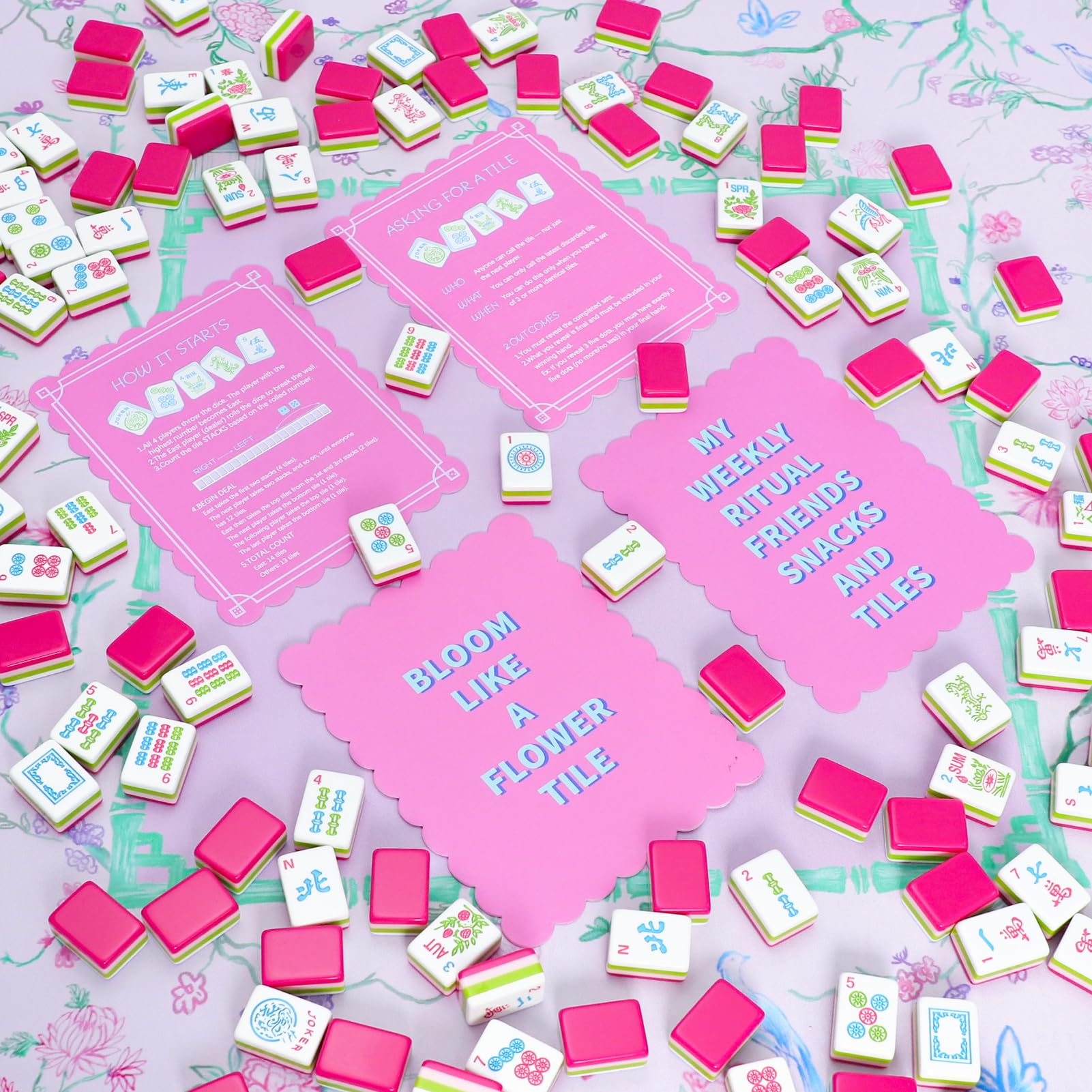 TIASUSAN pink Mahjong accessories support confident play across skill levels.