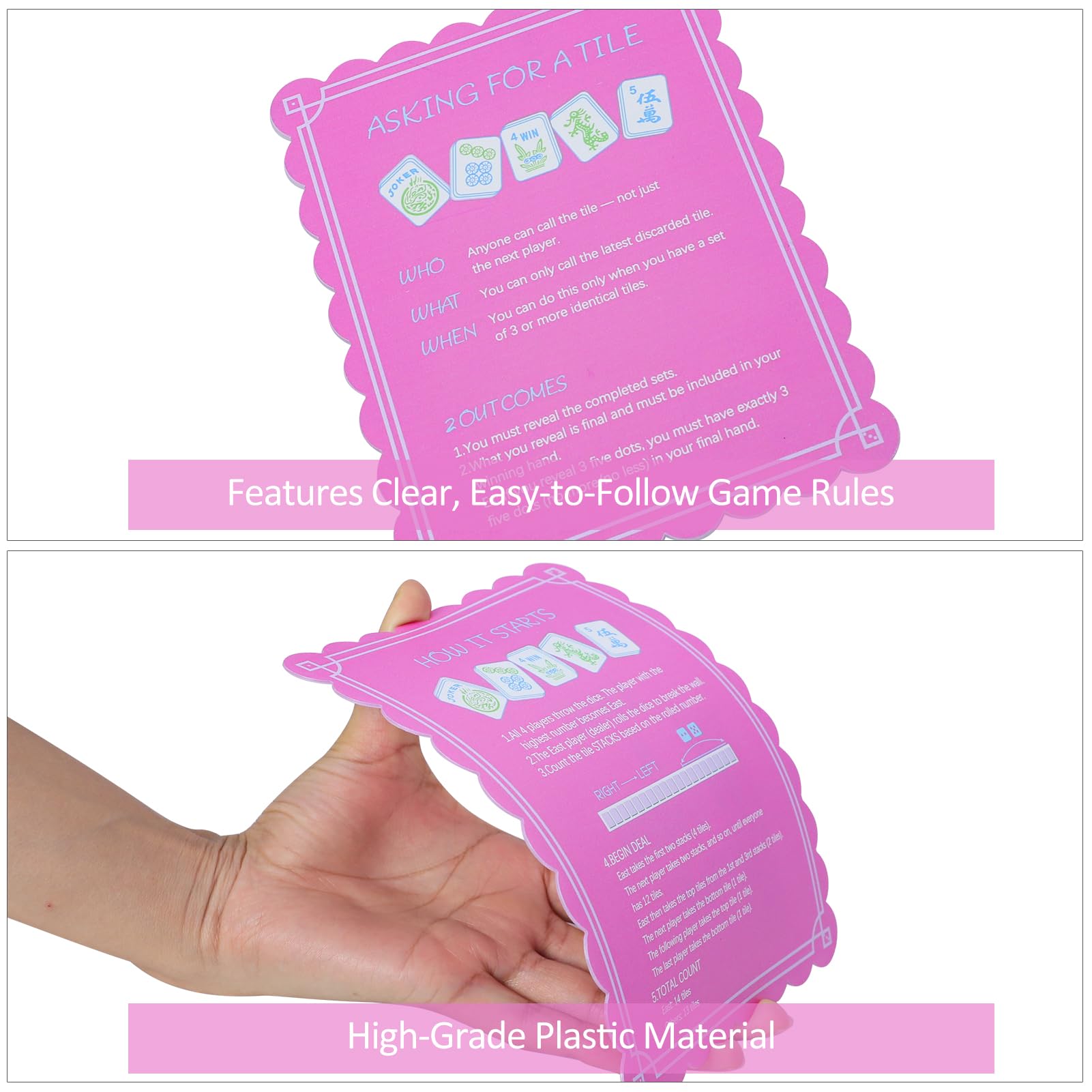 TIASUSAN easy-to-follow instructions help players learn Mahjong rules quickly.
