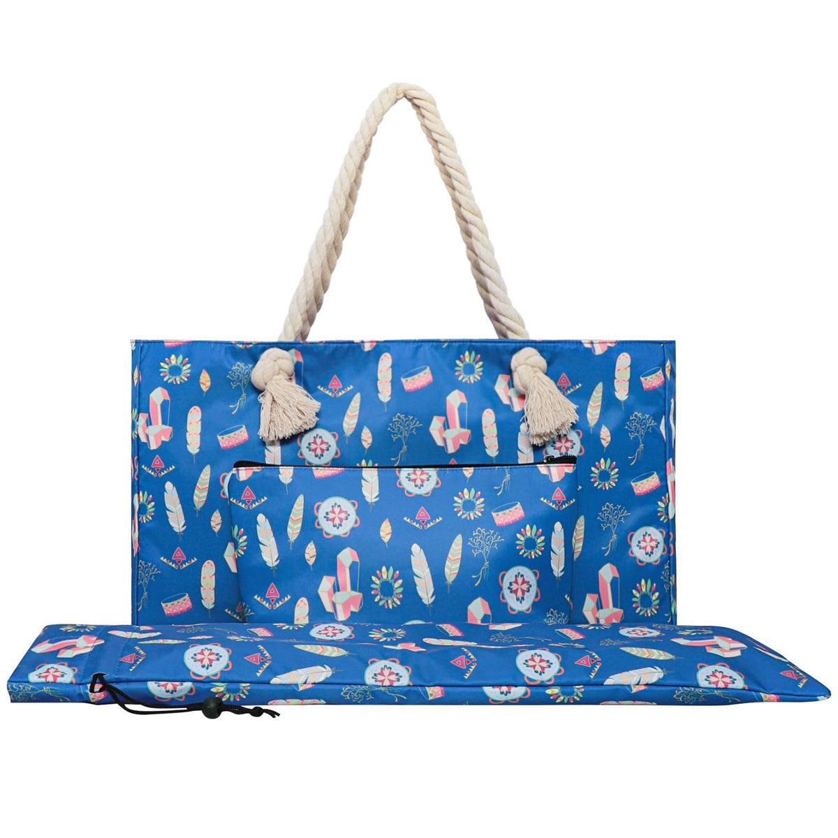 TIASUSAN empty mahjong bag front view with ample space for American tiles