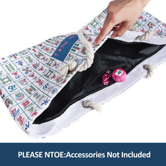 TIASUSAN printed mahjong bag displayed on table for easy access.