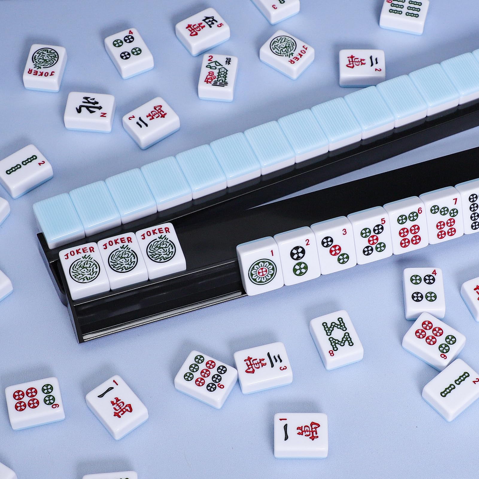 TIASUSAN mahjong racks compatible with American tiles and standard 1.2 inch size.