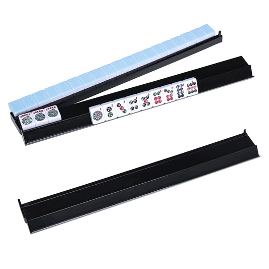 TIASUSAN mahjong racks with pushers in black, four-pack for tidy tile handling.
