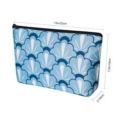 Blue-pattern tile case by TIASUSAN with pocket for accessories.