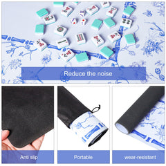TIASUSAN noise-reducing surface minimizes tile clatter during games.