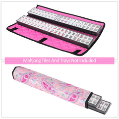 TIASUSAN pink mahjong bag features reinforced shoulder straps for comfortable daily carry.