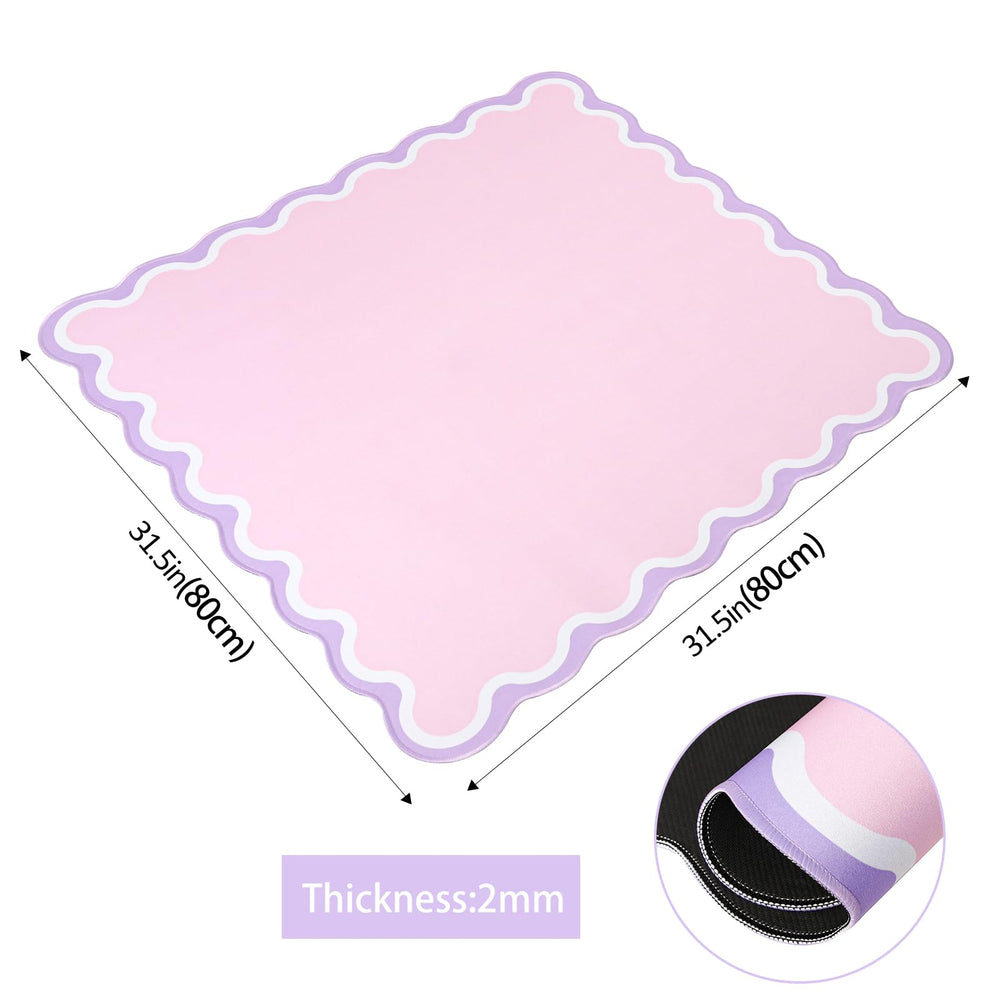 TIASUSAN pink mahjong mat on table offers generous play area.
