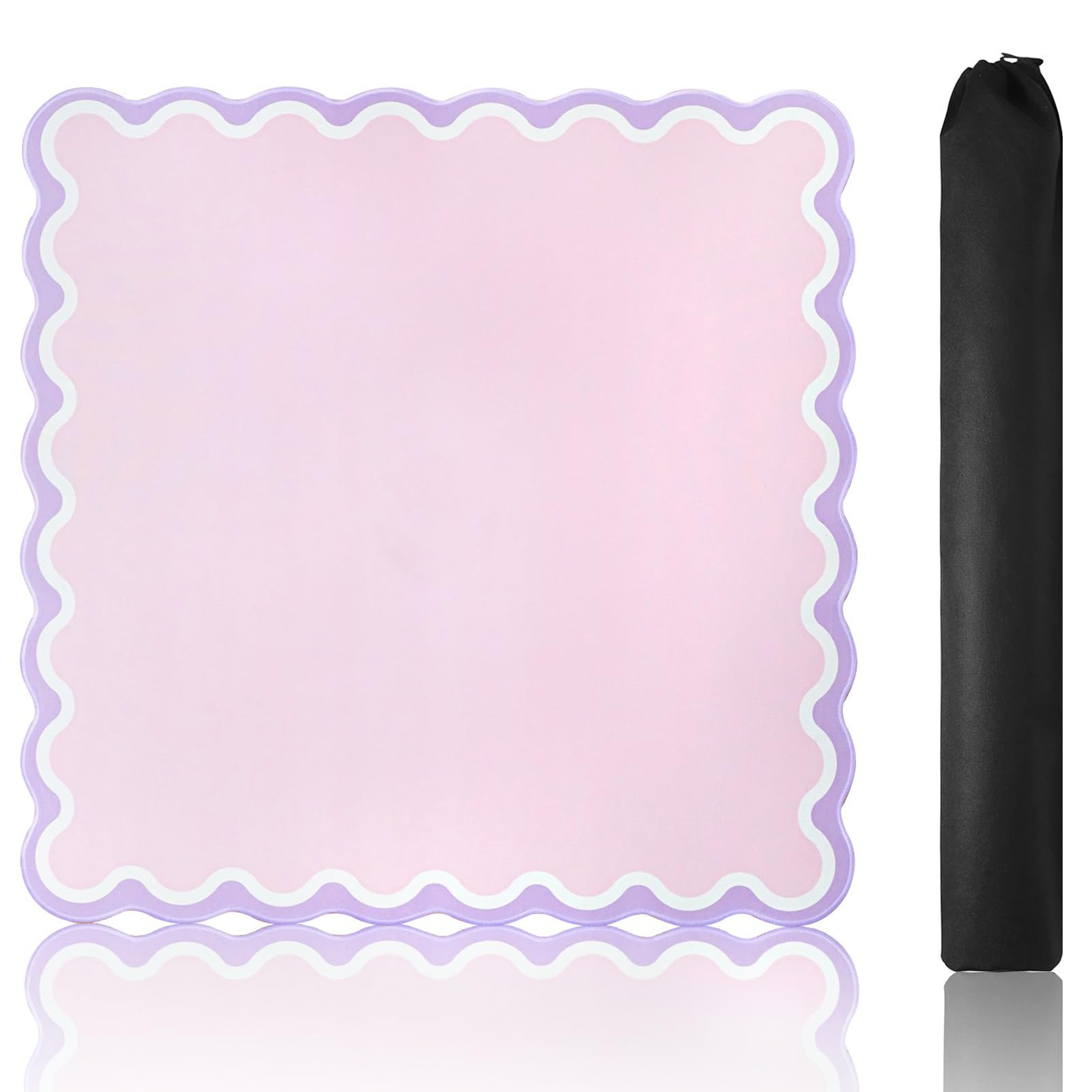 TIASUSAN pink mahjong mat roll-up bag for easy storage and transport.
