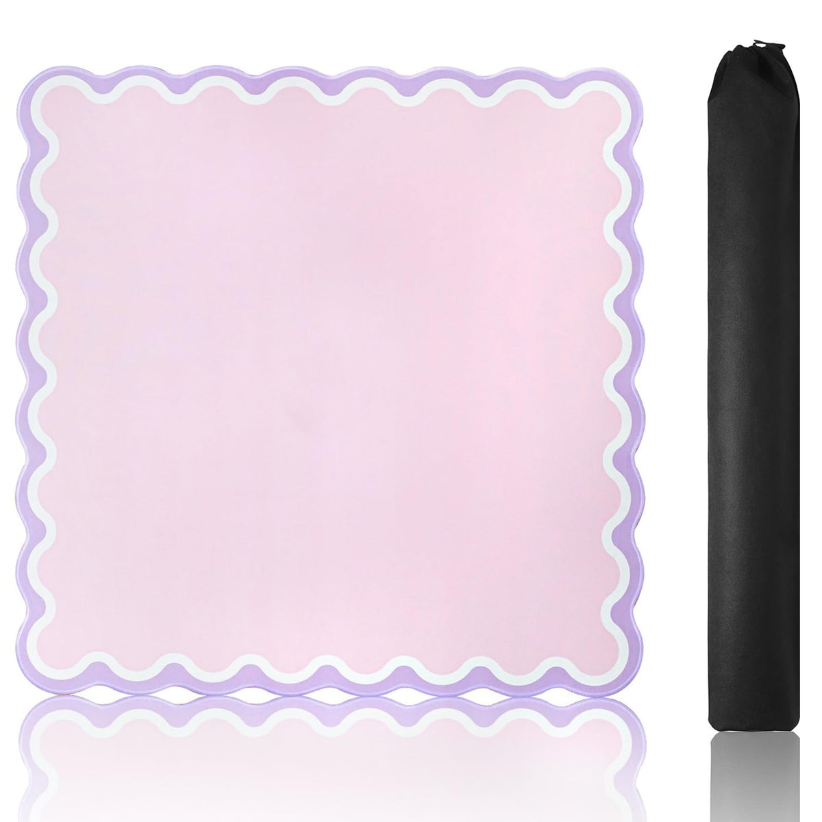 TIASUSAN pink mahjong mat roll-up bag for easy storage and transport.