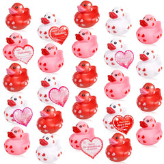 Tiaxidex valentines ducks with heart designs for gifting and classroom activities.