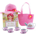 Tickle & Main tin with pink floral design invites imaginative tea parties and pretend play.