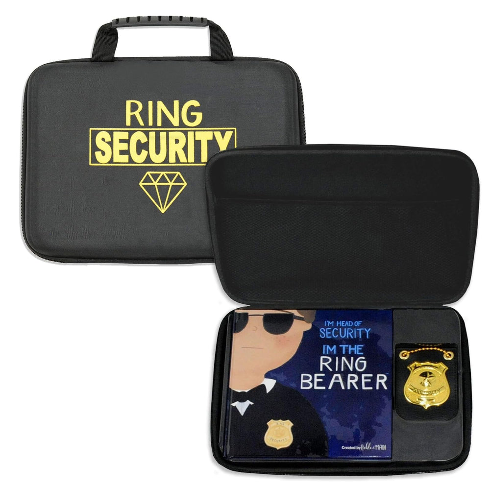 Tickle & Main engraved ring security badge with detachable chain for role-play.