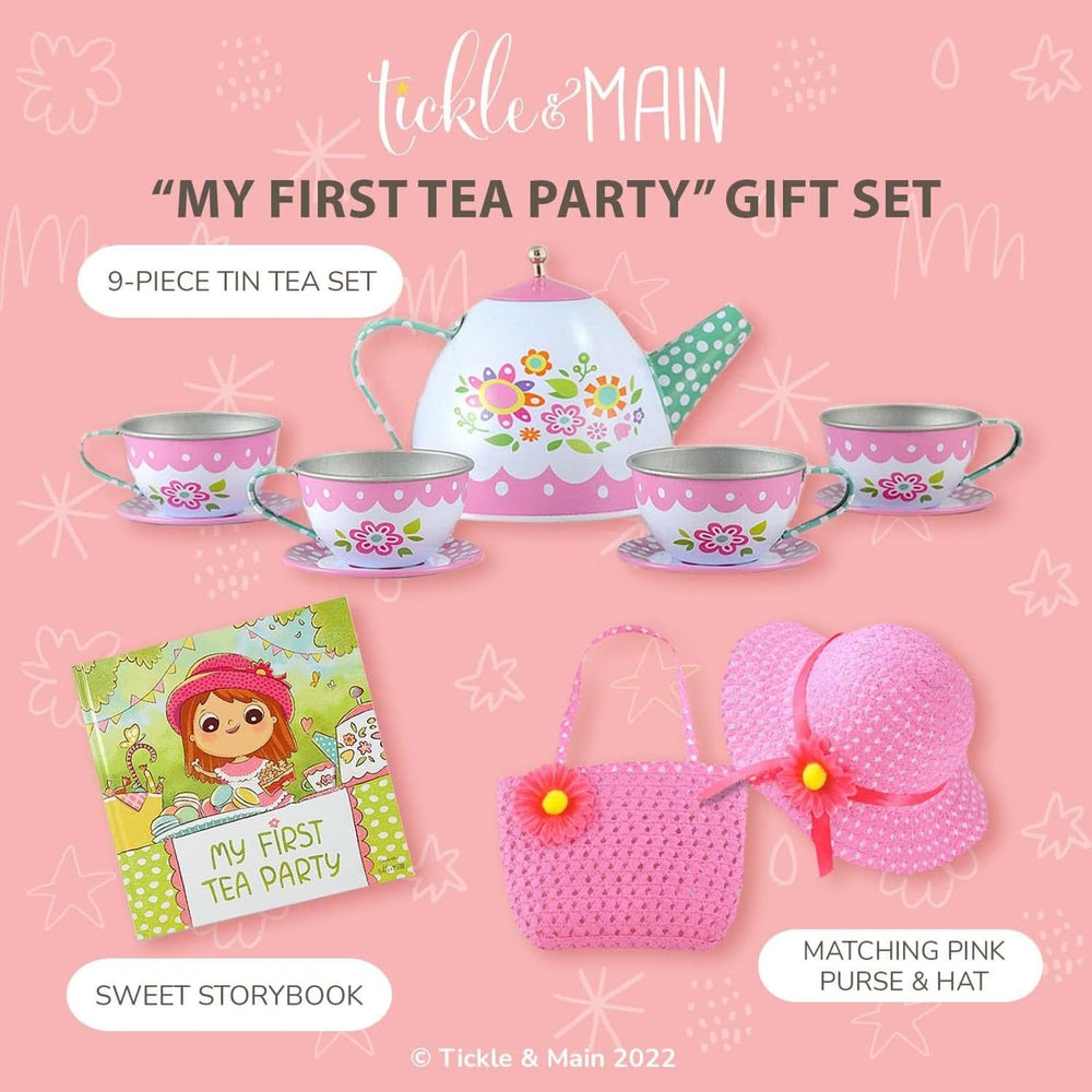 Tickle & Main tea cups and saucers spark graceful pretend tea time for toddlers.