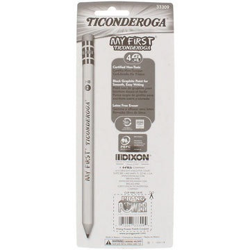 Ticonderoga My First Primary Pencil 2 Pack pencil tip close-up for smooth lines.