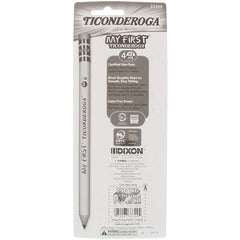 Ticonderoga My First Primary Pencil 2 Pack pencil tip close-up for smooth lines.