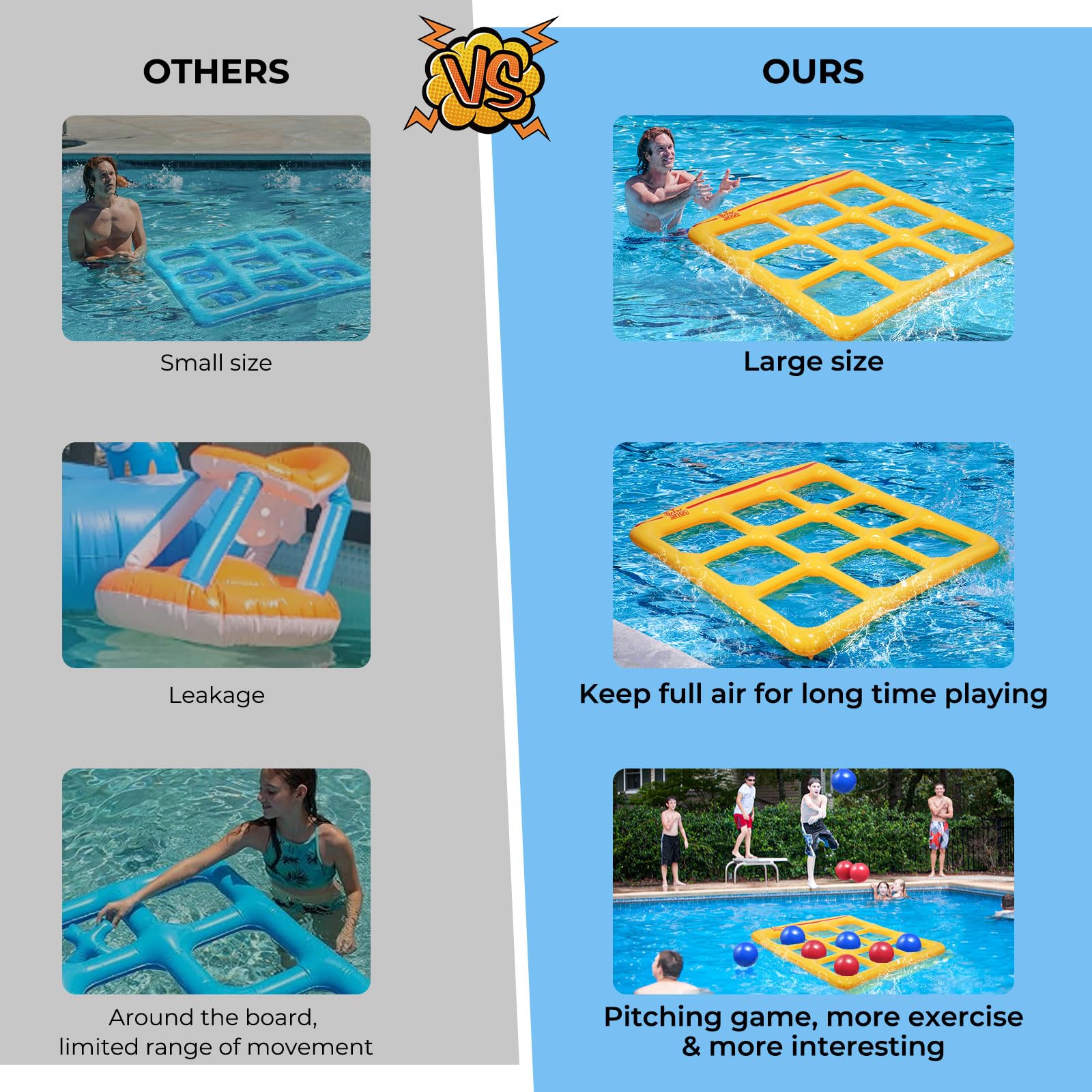 TicTac Shot pool party game setup ideal for gatherings and water play.