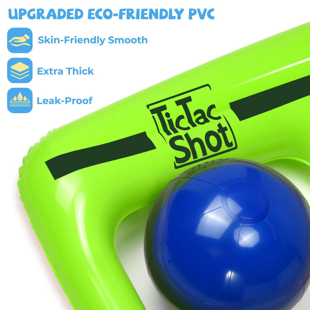 TicTac Shot red 8-inch inflatable ball ready for play.