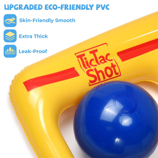 TicTac Shot red and blue balls ready for team play and quick setup.