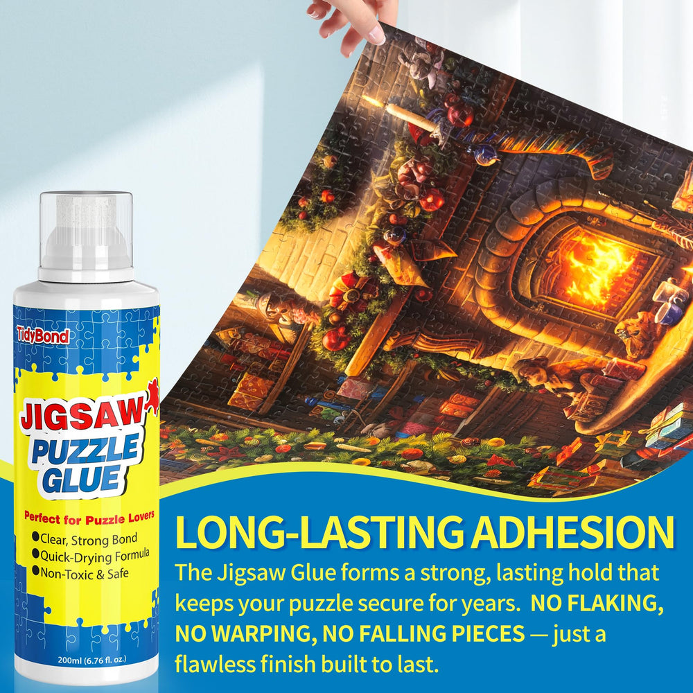 Tidybond non-toxic formula—kid-friendly and odor-free for indoor use.