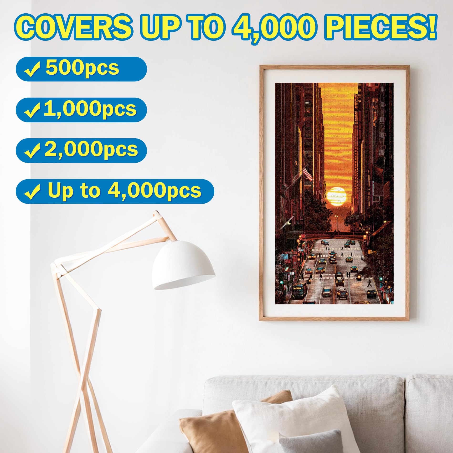 Tidybond strong adhesion prevents warping for long-lasting puzzle displays.