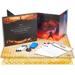 TIDYBOSS DND foldable battle mats show dual-grid layouts for fast setup and immersive play