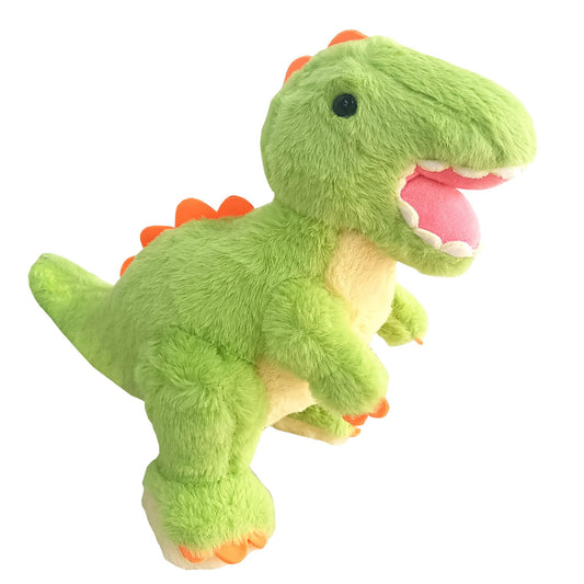 TieGokii cute dinosaur plush face provides a soft, friendly companion for playtime.