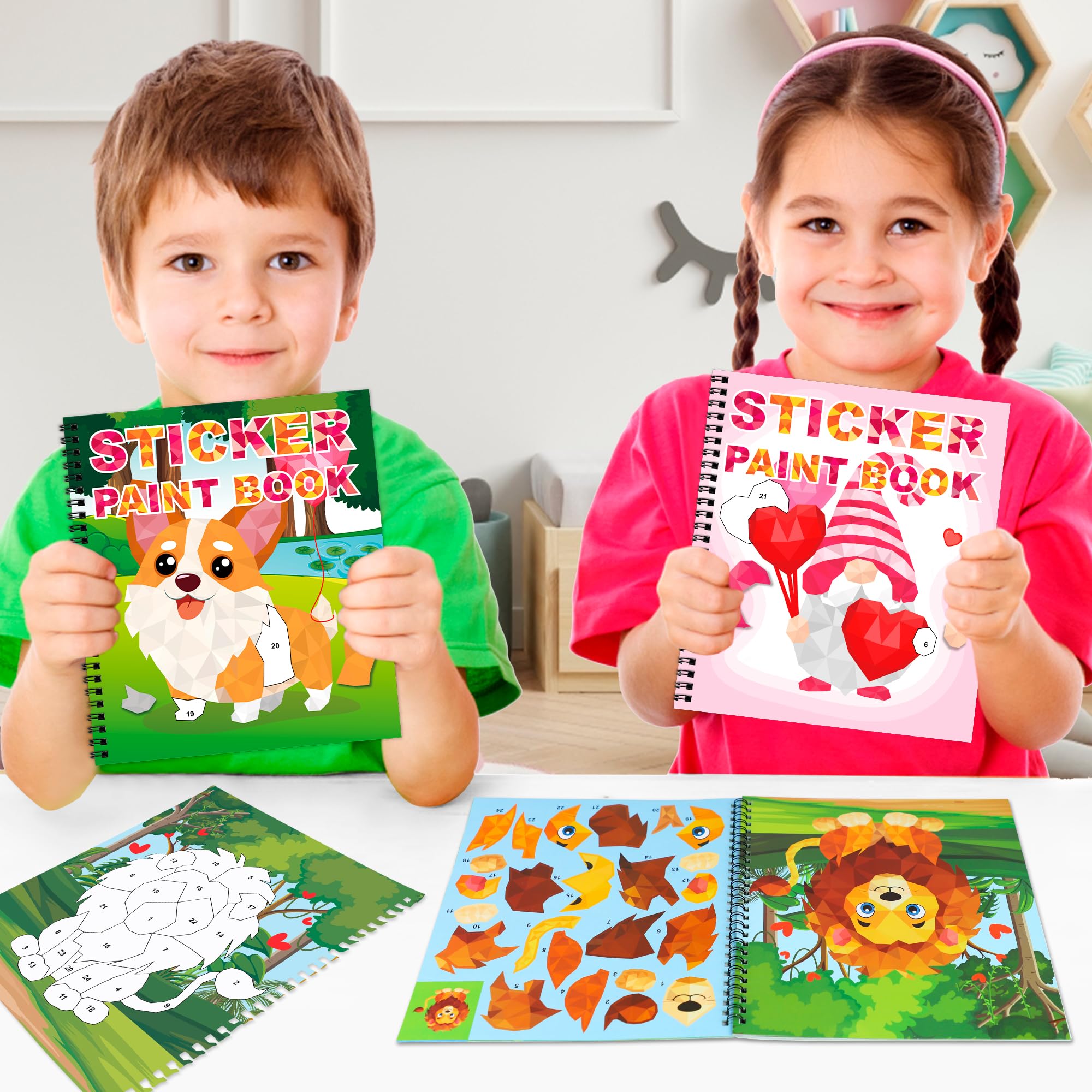 Tifeson sticker book with 24 designs for varied kids' crafts.