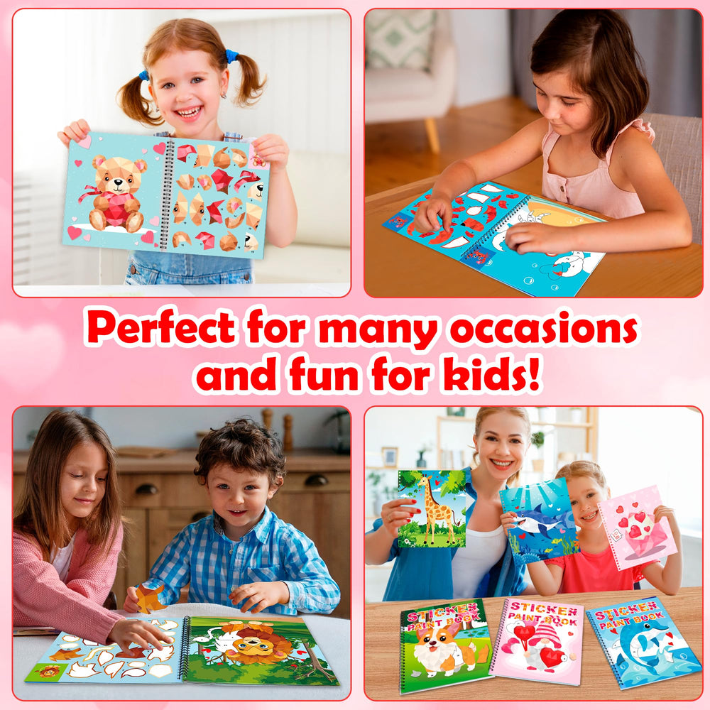 Tifeson spiral-bound sticker book enables quick tearing and easy art sessions.