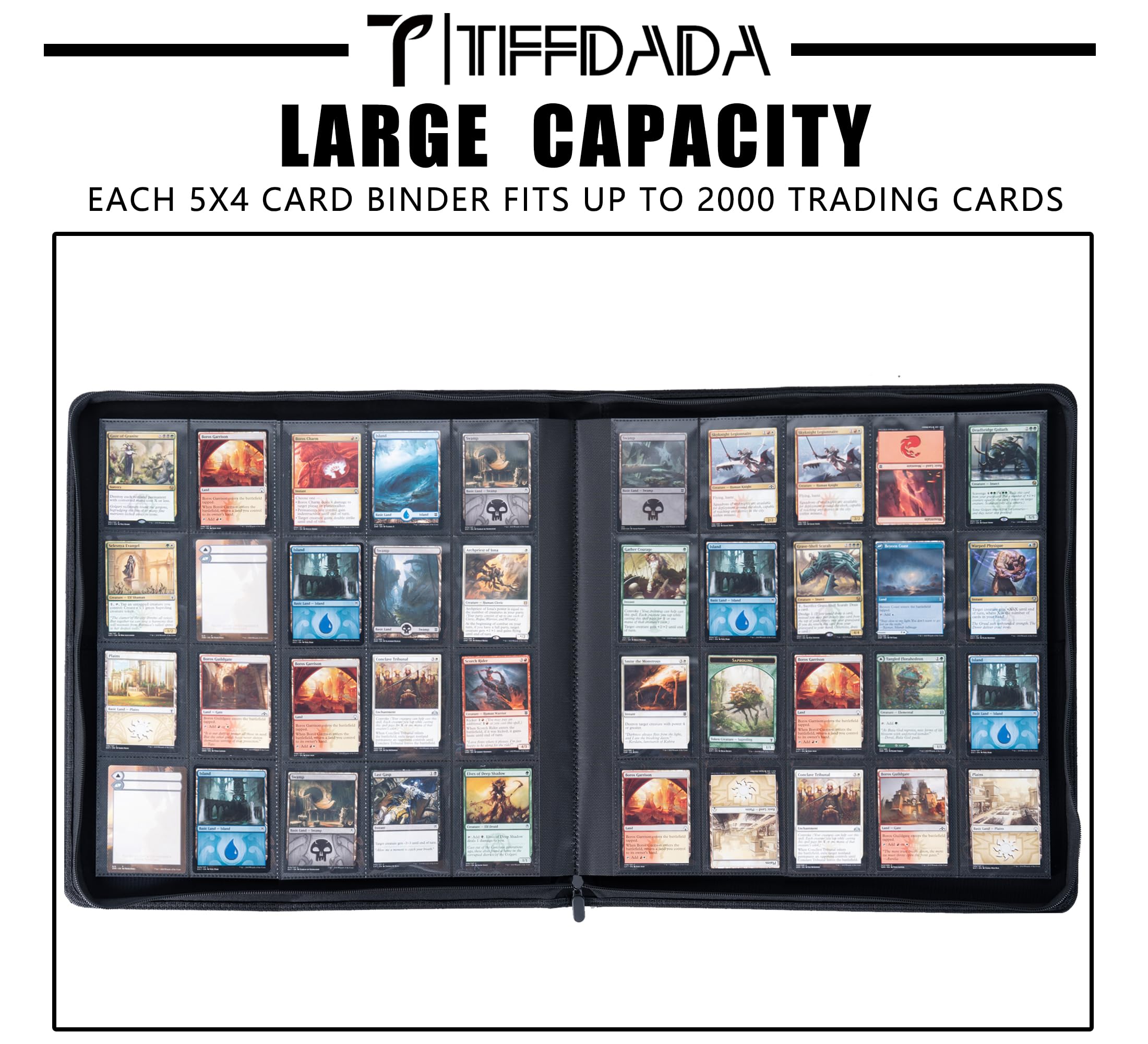 TIFFDADA binder 20-pocket page open for easy viewing