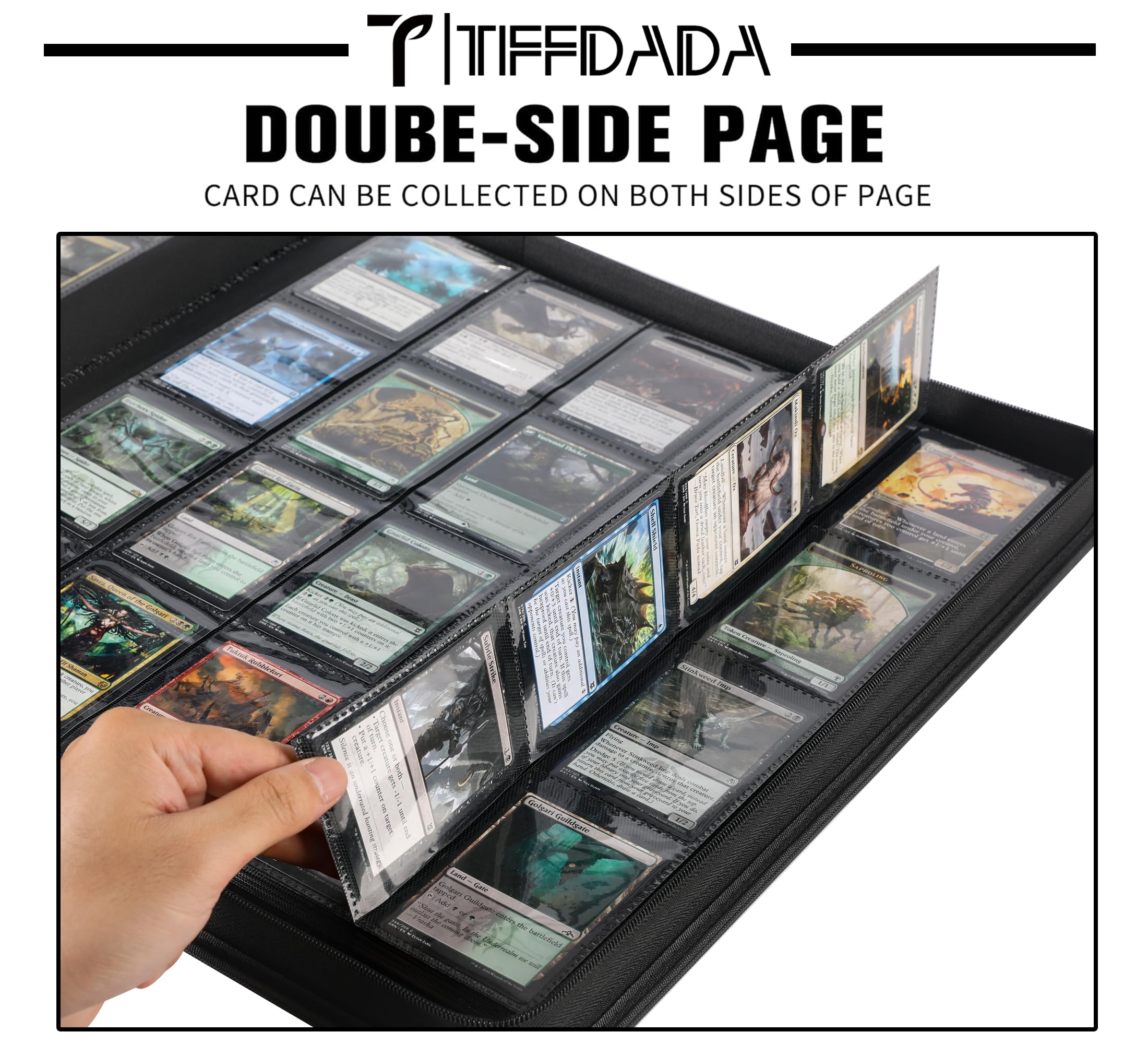 TIFFDADA binder capacity up to 2000 cards for large collections