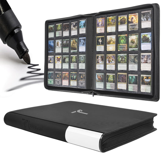 TIFFDADA Premium Trading Card Binder front view showing organized storage solution