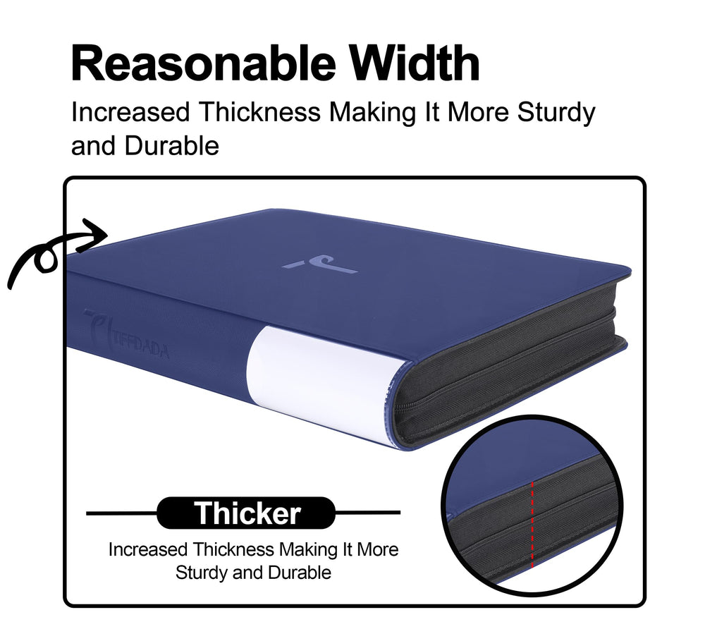 TIFFDADA 40-page binder stores many toploaders in a compact form