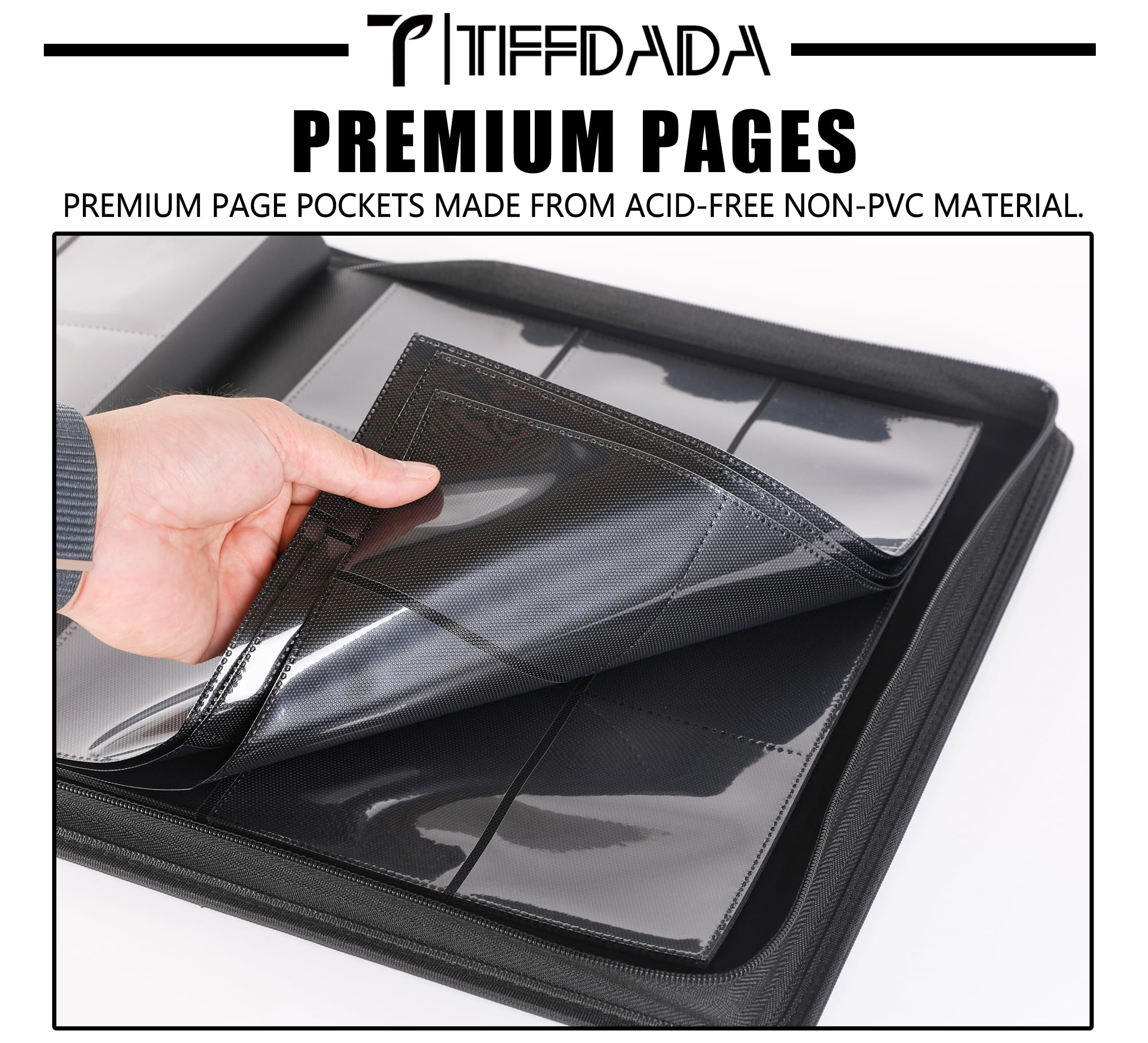 TIFFDADA zipper closure keeps contents secure during transport