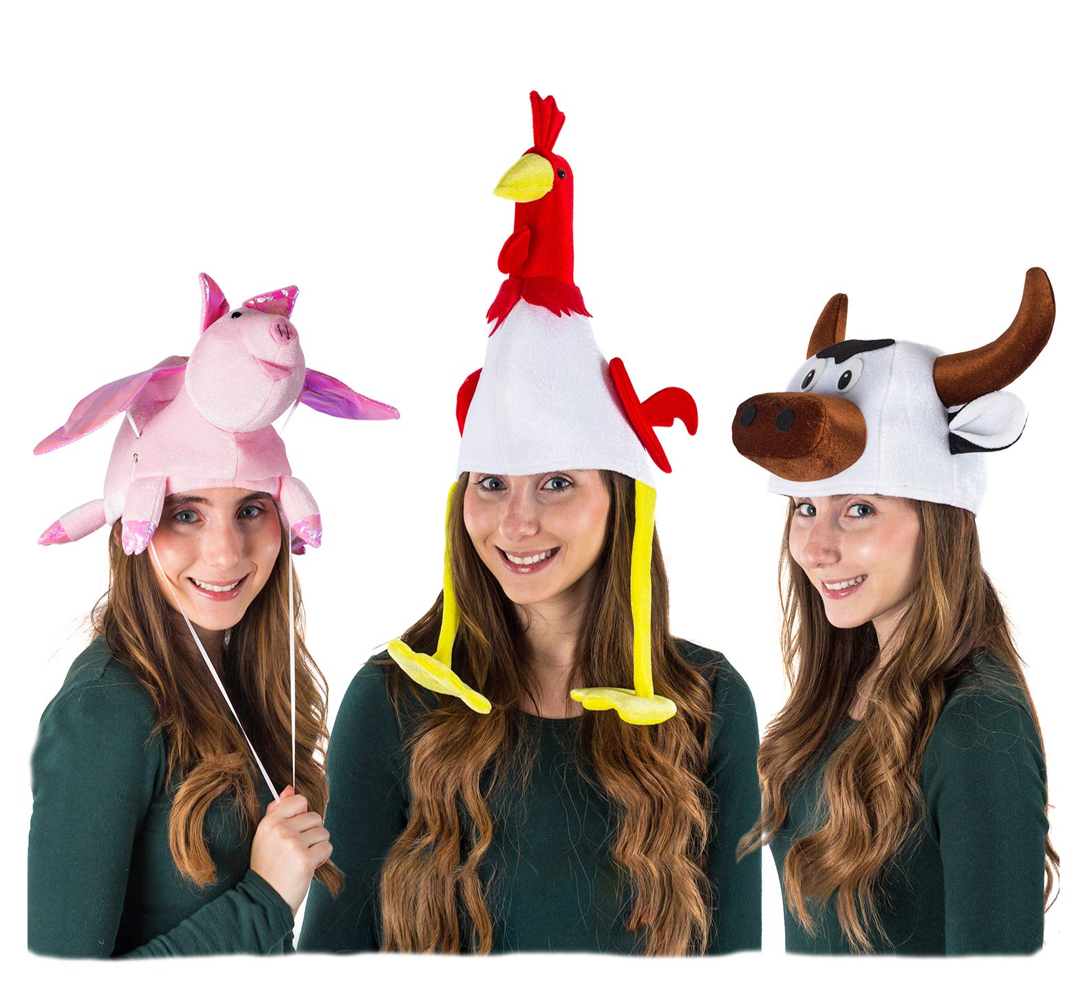 Tigerdoe cow moving-ear hat for playful dress-up fun.