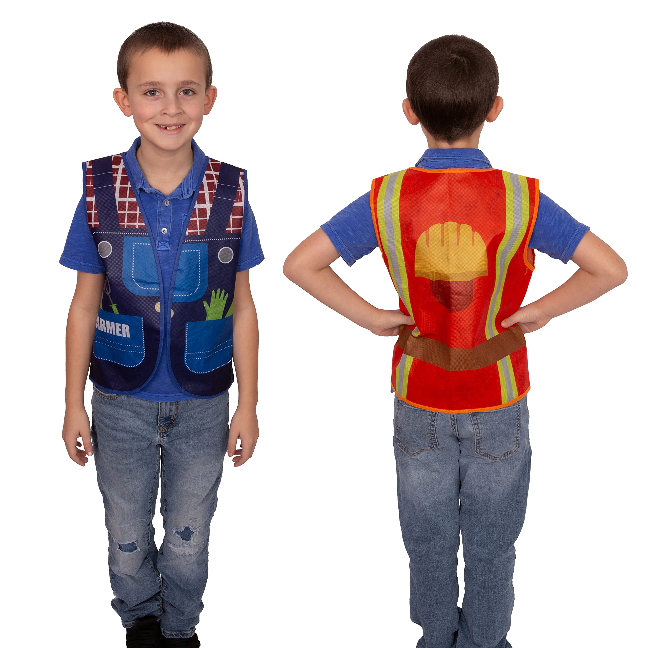 Tigerdoe dress up vest construction-worker: supports hands-on learning through pretend work