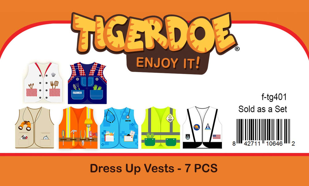 Tigerdoe dress up vest set: versatile wardrobe expansion for classroom or party