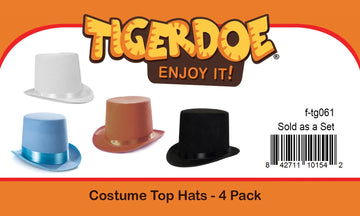 Tigerdoe top hats worn by adults demonstrate comfortable fit and versatility
