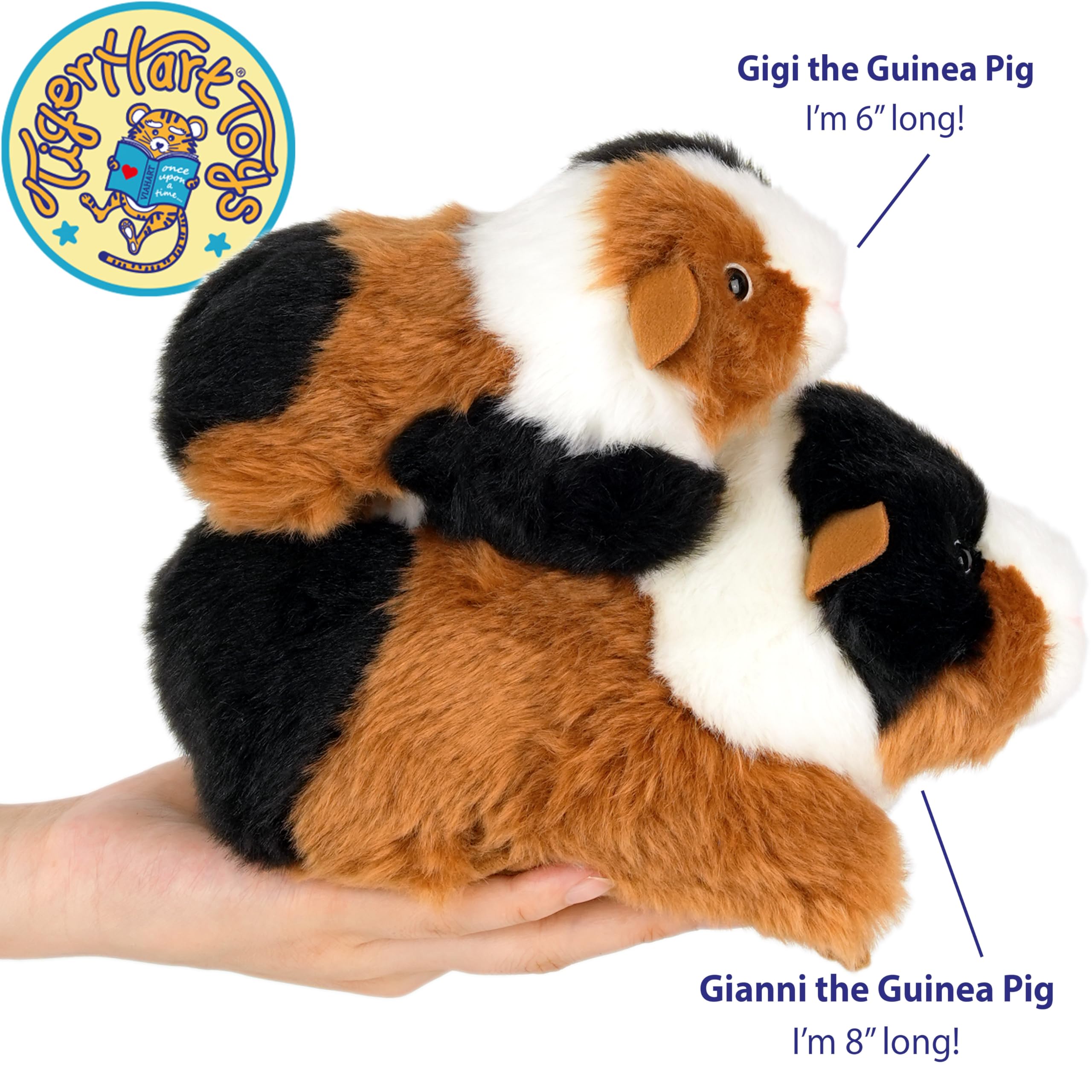 TigerHart Gigi 6-inch plush shows compact size for on-the-go fun.