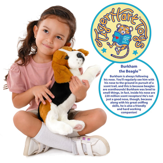 TigerHart Burkham Beagle plush featuring soft fabric for gentle hugs.