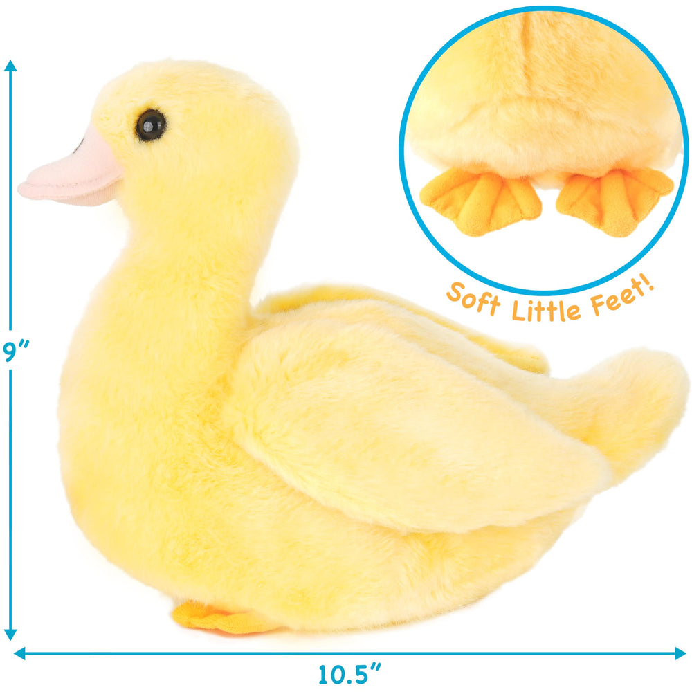 TigerHart Dani the Duckling swimming in pretend water for imaginative play.