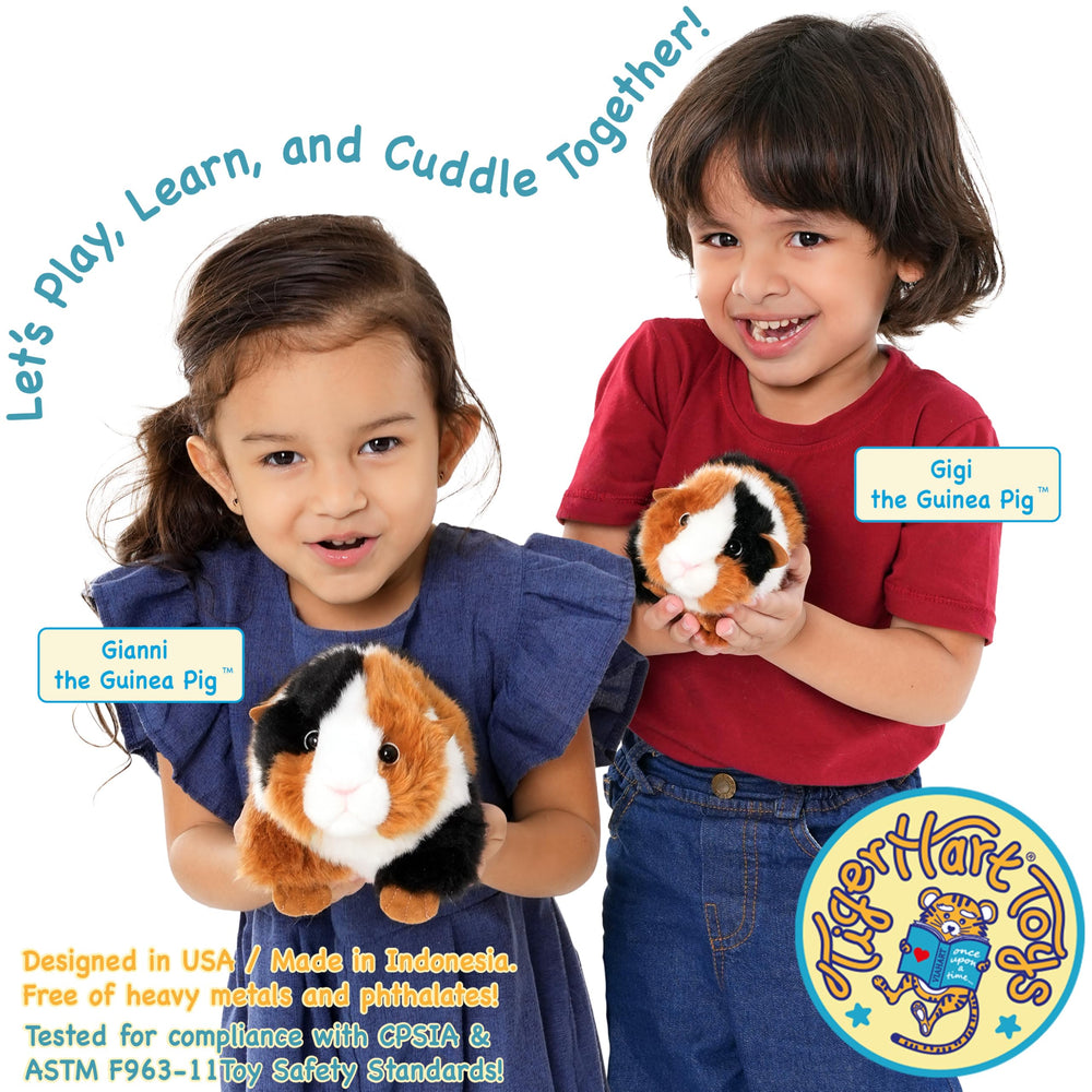 TigerHart Gigi care guide image illustrates hand wash and air-dry steps.