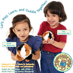 TigerHart Gigi care guide image illustrates hand wash and air-dry steps.