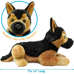 TigerHart Gretchen plush side profile with soft fabric for warm hugs.