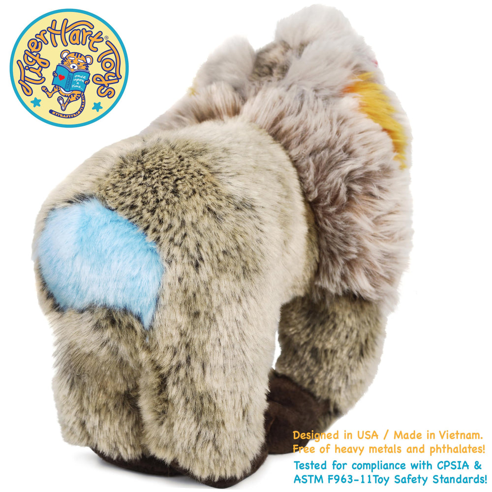 TigerHart Mambo The Mandrill sized plush with weighted beads for sturdy snuggles.