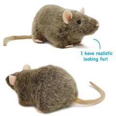 TigerHart Reuben the Rat plush securely sewn for durable play.
