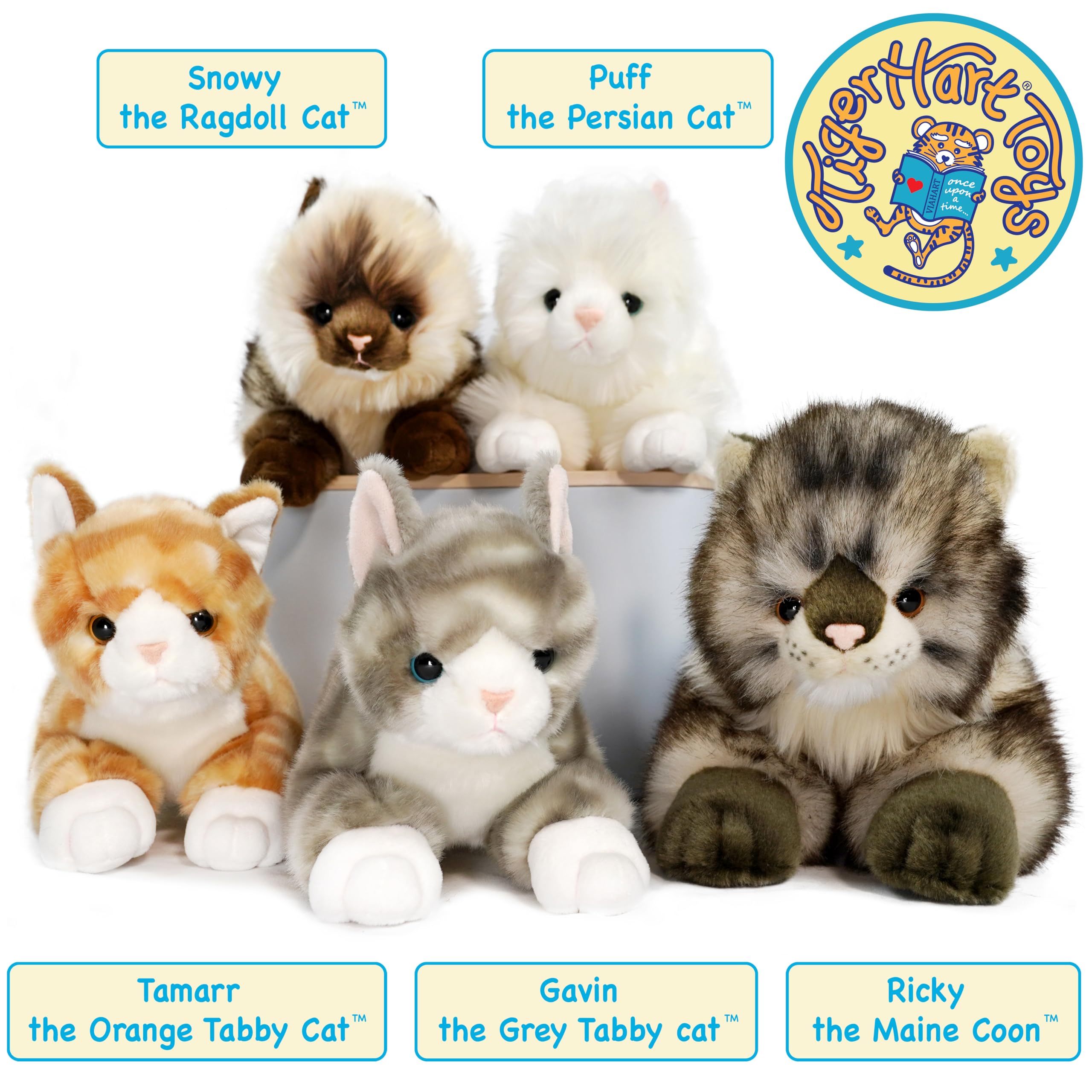 TigerHart Snowy dimensions 11.5 x 5 x 6 inches for display