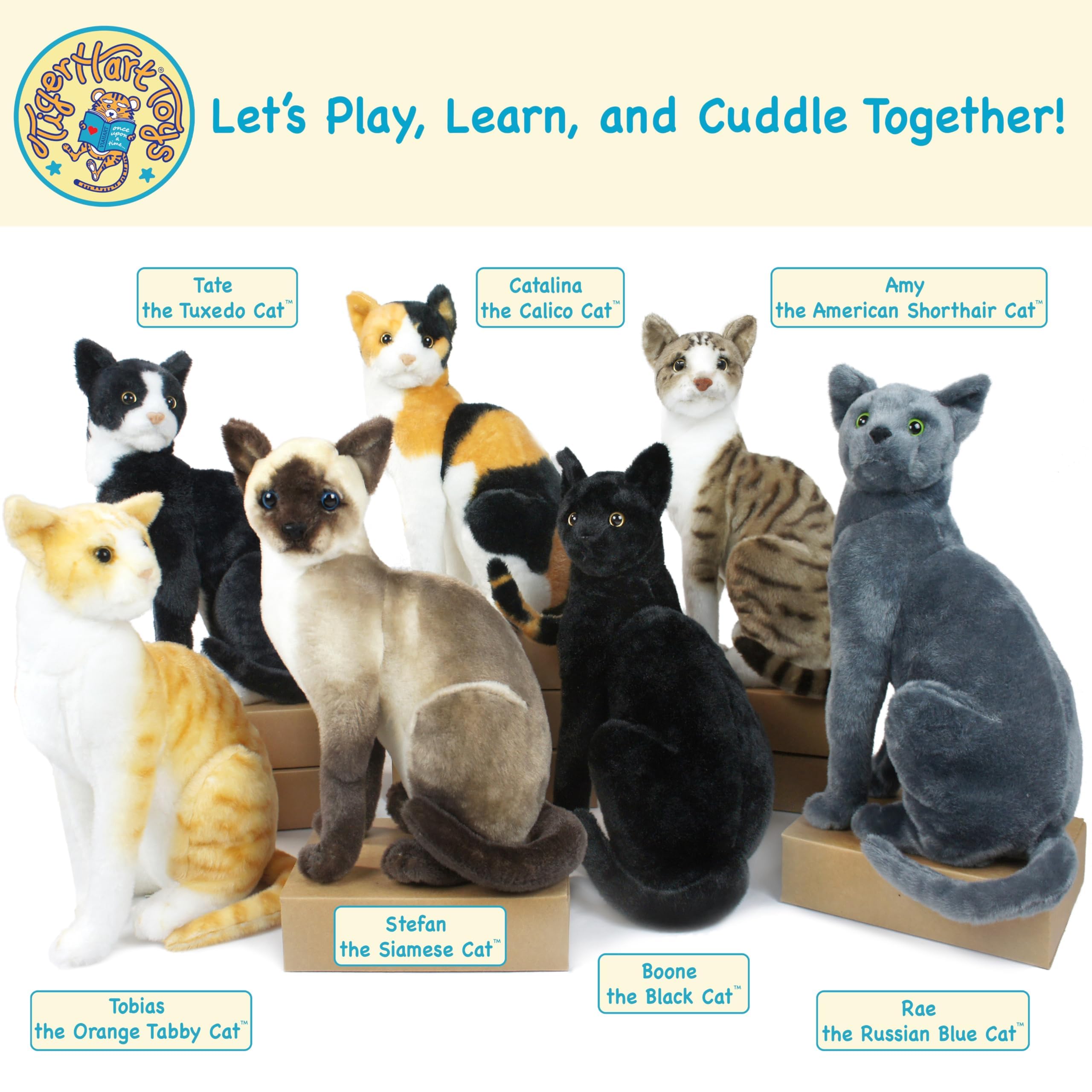 TigerHart Stefan Siamese Cat story included to boost imaginative play.